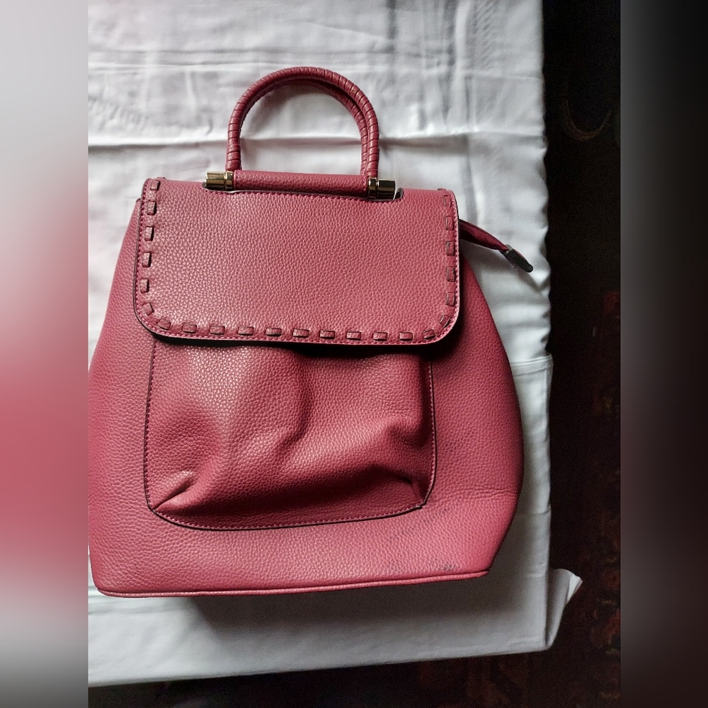 Handbag Backpack NO Brand Name,  Good Used Condition Dark Pinkish Color - Picture 11 of 14